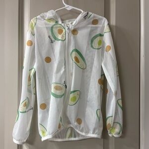 Avocado Print Kids Hoodie - White